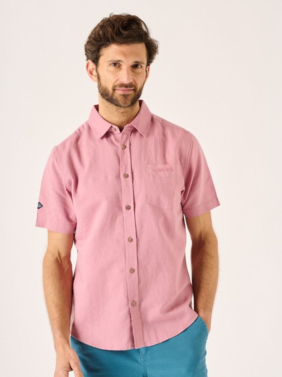 Quba & Co Winsham Short Sleeve Pink Shirt New