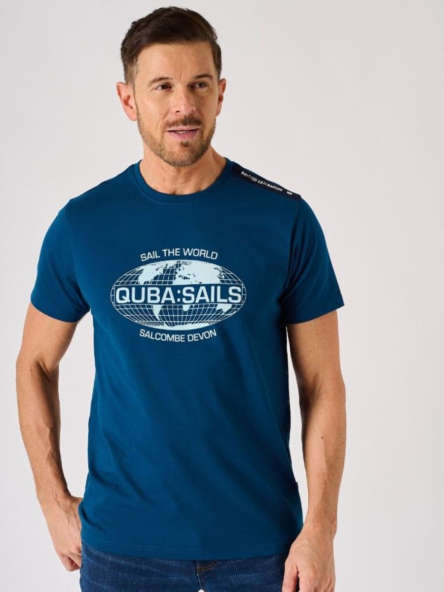 Quba & Co Dark Teal Quba Sails X-Series Sail The World T-Shirt - Vartan Wholesale