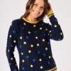 Quba & Co Navy And Yellow Spotted Knitted Jumper - Cormorant New