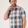 Quba & Co Orton Multicoloured Checked Short Sleeve Shirt New