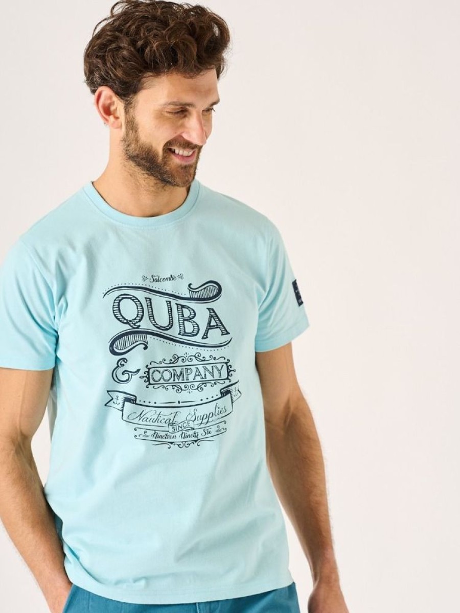 Quba & Co Portlan Quba And Co Splash Blue Graphic T-Shirt Clearance