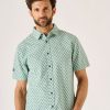 Quba & Co Tiverton Short Sleeve Green Shirt Wholesale