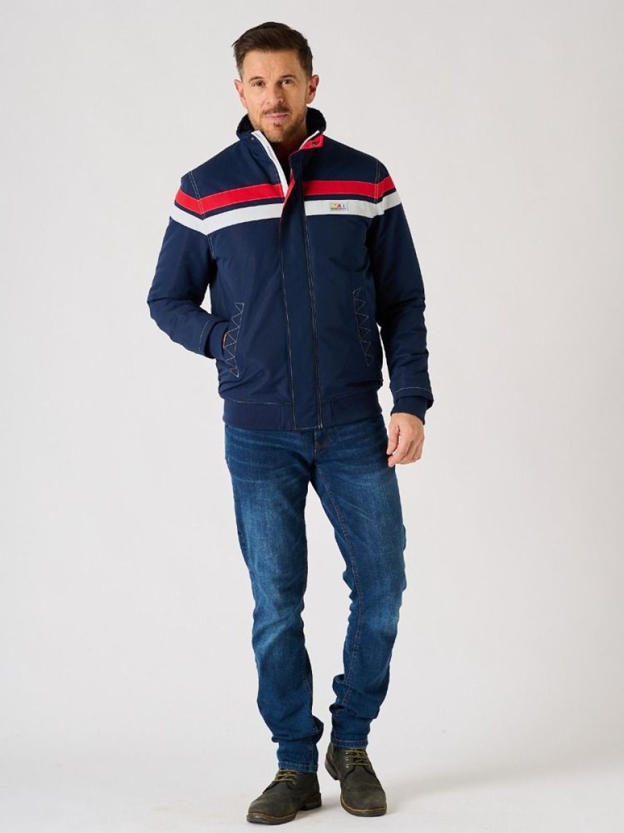 Quba & Co Navy Striped X-Series Bomber Jacket -Yakon Clearance