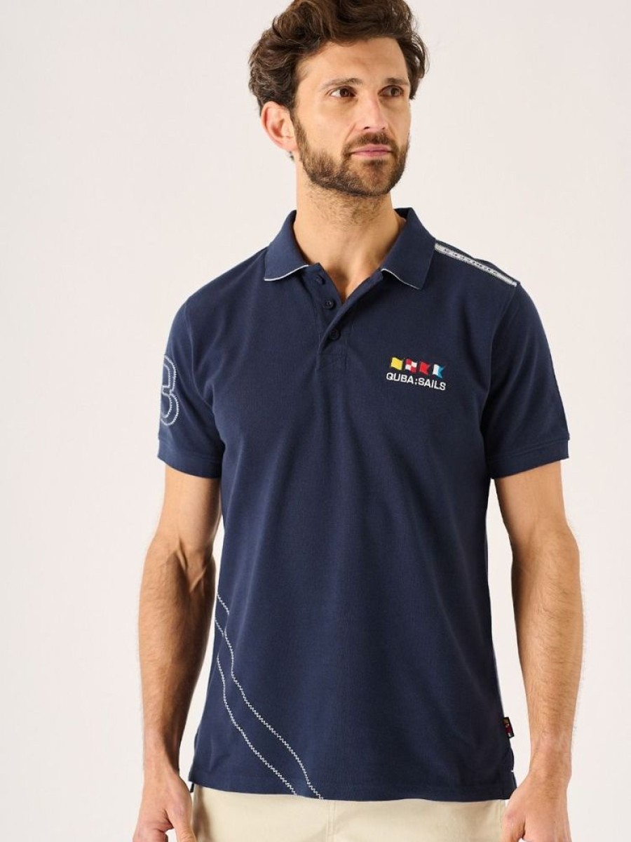 Quba & Co Pritchard X-Series Polo Shirt Navy Hot