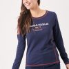 Quba & Co Ahus Navy Quba Sails X-Series Long Sleeve T-Shirt Wholesale