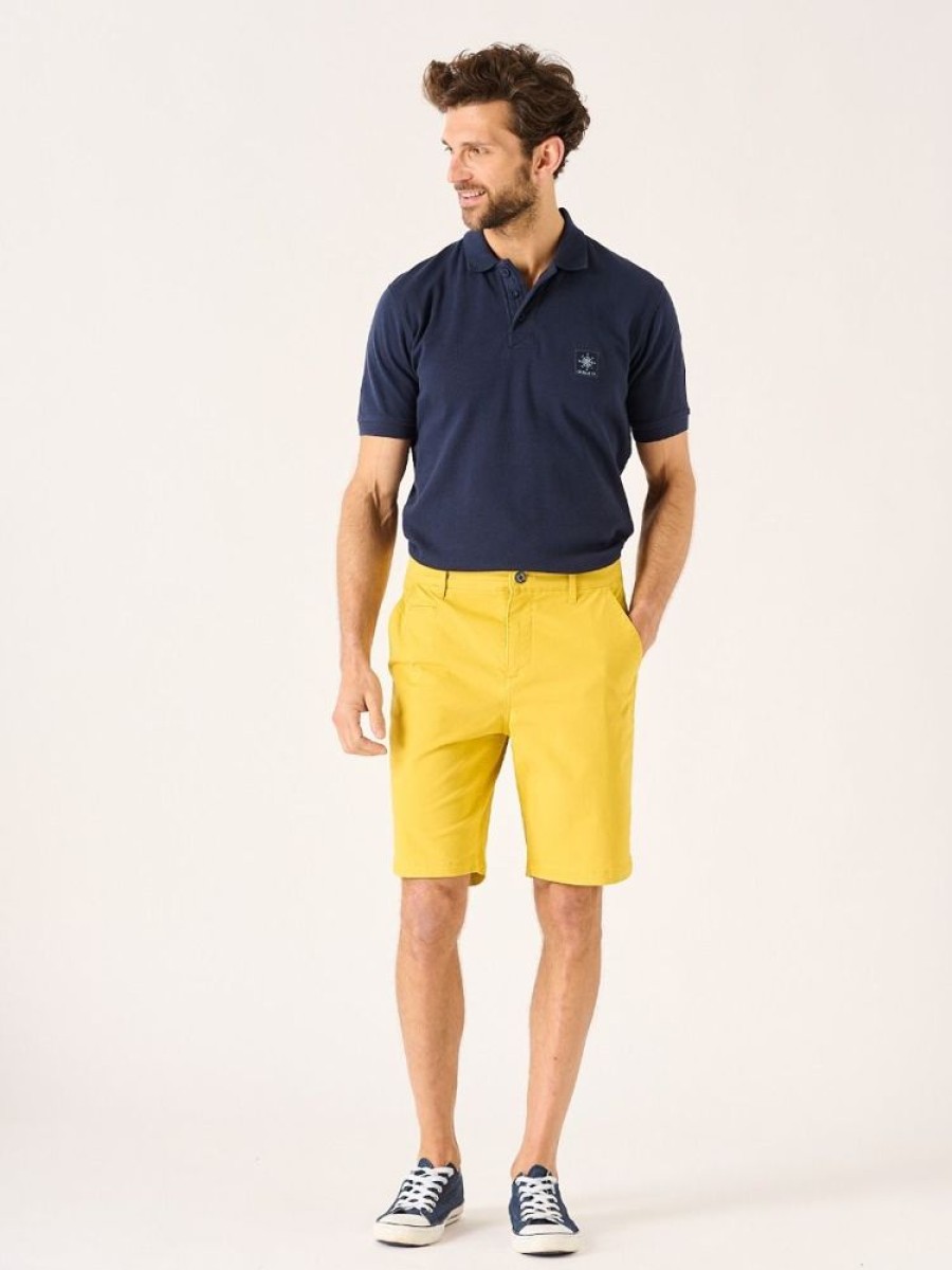 Quba & Co Sanford Chino Shorts Yellow New