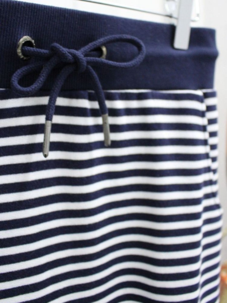 Quba & Co Twiss Loopback Striped Skirt Navy White Clearance