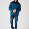 Quba & Co Blue Colour Block Puffer Jacket - Grenchen Online