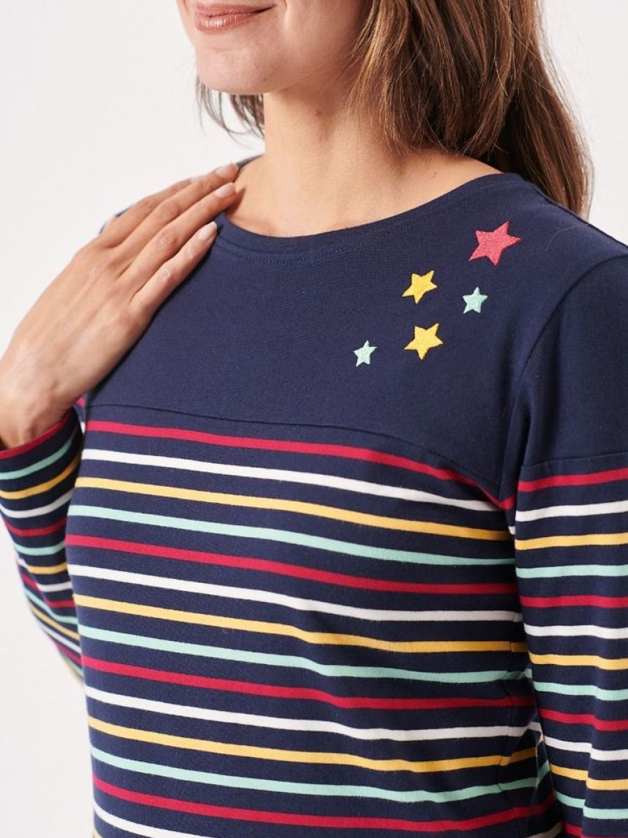 Quba & Co Gana Multicoloured Stars And Stripes Long Sleeve T-Shirt Clearance