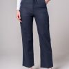 Quba & Co Leia Linen Trousers - Deep Navy Wholesale