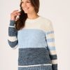 Quba & Co Bims Space Dye Blue And White Knitted Jumper Hot