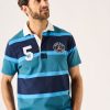 Quba & Co Blue Striped Short Sleeve Rugby Shirt - Ellison Clearance