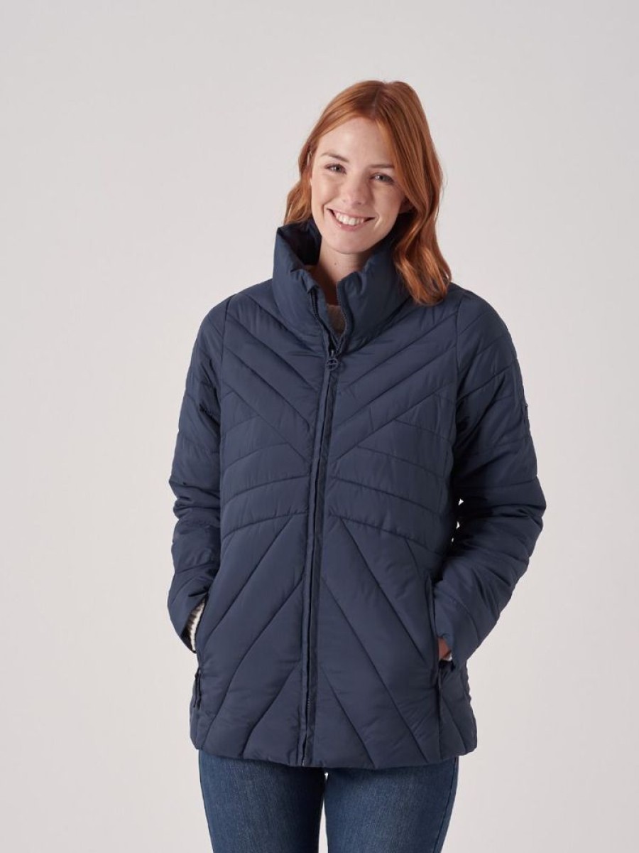 Quba & Co Julienne Navy Quilted Jacket Online