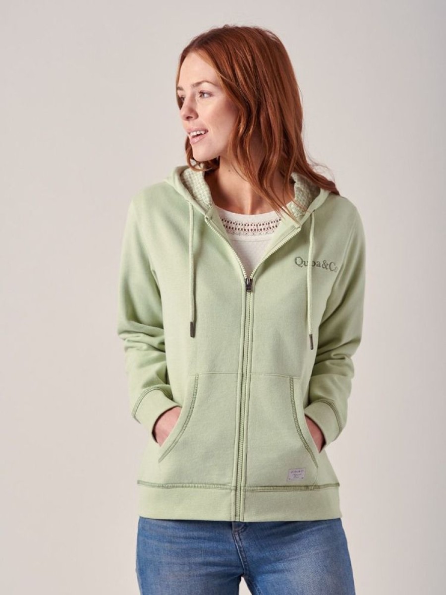 Quba & Co Renata Full Zip Green Hoodie Clearance