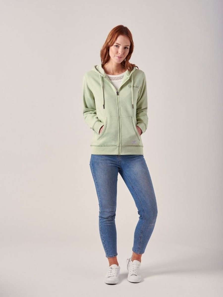 Quba & Co Renata Full Zip Green Hoodie Clearance