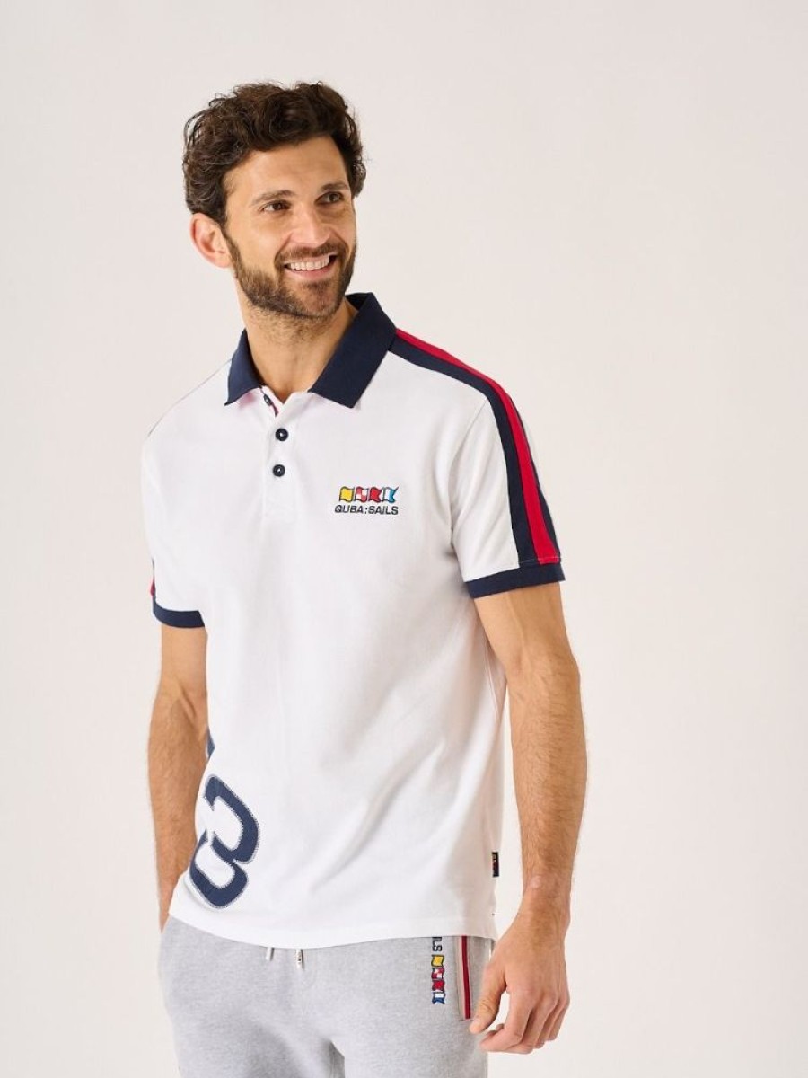 Quba & Co Massey X-Series White Polo Shirt Wholesale