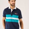 Quba & Co Navy Striped X-Series Short Sleeve Rugby Shirt - Ryland Best