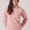 Quba & Co Helga Zip Neck Polar Fleece - Pale Pink/Lilac Rose Wholesale