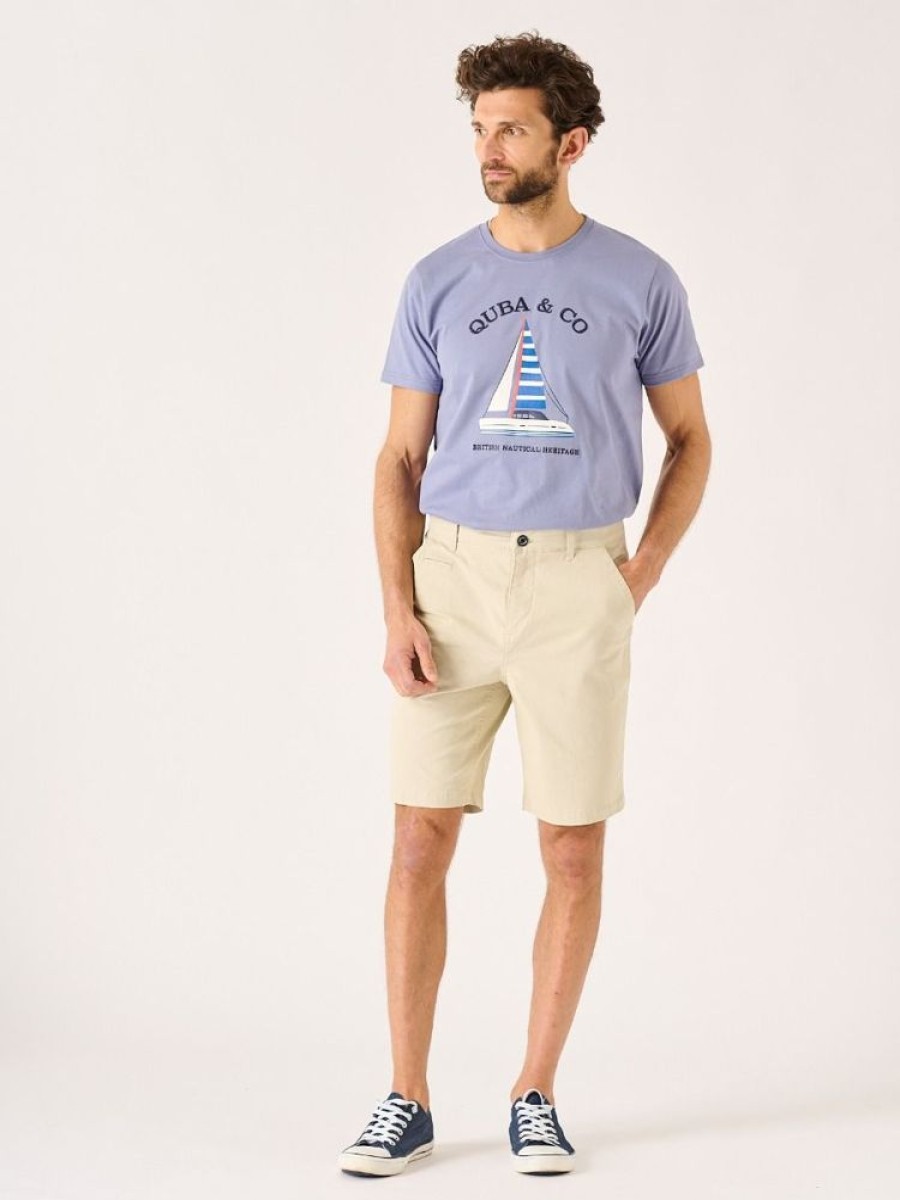 Quba & Co Sanford Chino Shorts Stone Wholesale