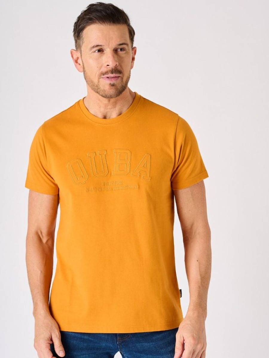 Quba & Co Ochre Quba Logo Lifestyle T-Shirt - Fraser Clearance