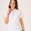 Quba & Co Perry Pretty White Polo Shirt Best