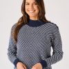 Quba & Co Navy And White Striped Knitted Jumper - Goldcrest Online