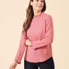 Quba & Co Bika Pink Frill Neck Top Hot