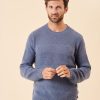 Quba & Co Bern Merino Rich Slate Blue Knit Jumper Online