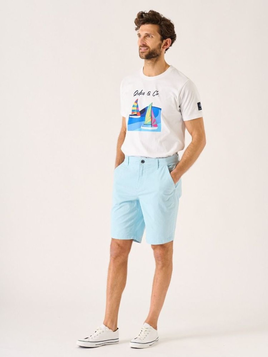 Quba & Co Sanford Chino Shorts Splash Blue Best