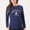 Quba & Co Vimmerby Long Sleeve Navy Quba And Co Sail Away Logo T-Shirt New