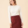 Quba & Co Skane Red With Multicoloured Star Print Design Skirt Clearance