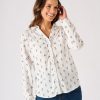 Quba & Co White Long Sleeved Penguin Print Shirt - Dullin Wholesale