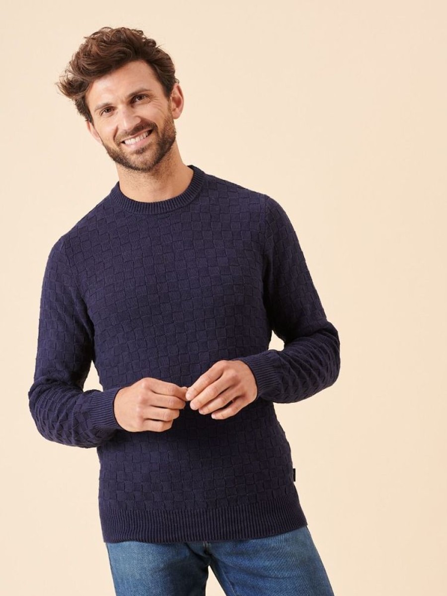 Quba & Co Baden Navy Knitted Jumper Clearance