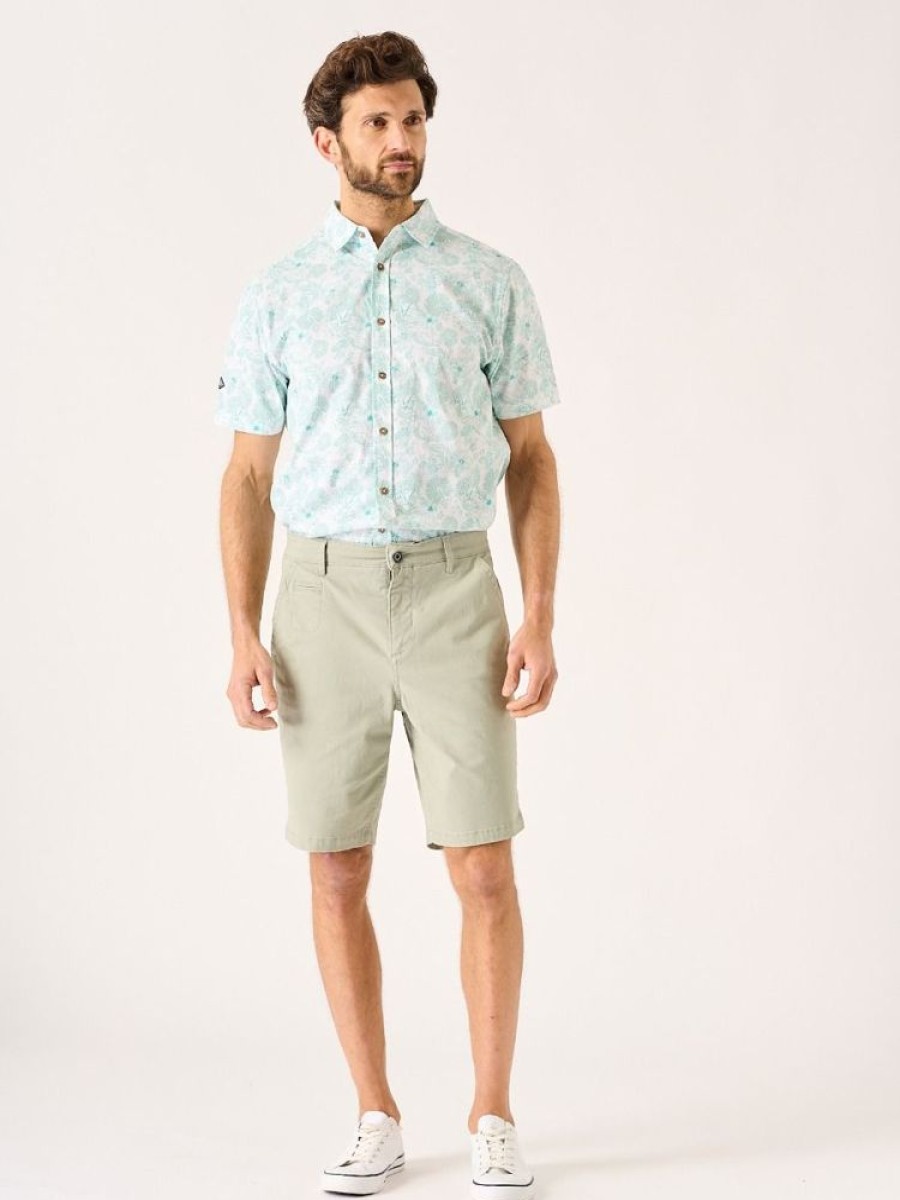 Quba & Co Sanford Chino Shorts Eucalyptus Green Online