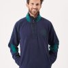 Quba & Co Lucerne 1/4 Zip Navy And Green Sweatshirt Wholesale