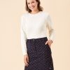 Quba & Co Skane Navy With Multicoloured Star Print Design Skirt Clearance