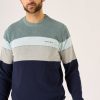 Quba & Co Navy Colour Block Crew Jumper - Tarno Hot