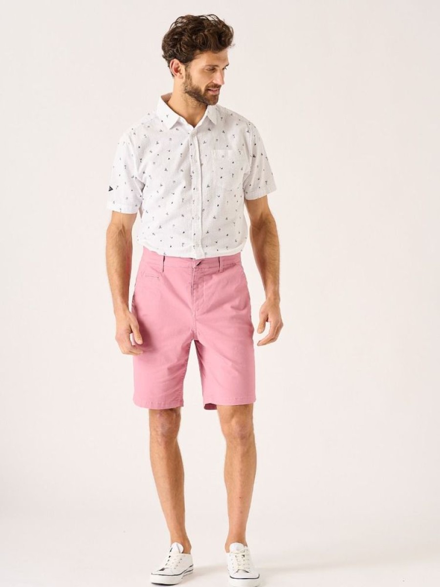 Quba & Co Sanford Chino Shorts Pink New