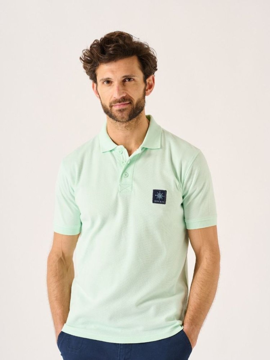 Quba & Co Prescott Lifestyle Polo Shirt Mint Green New