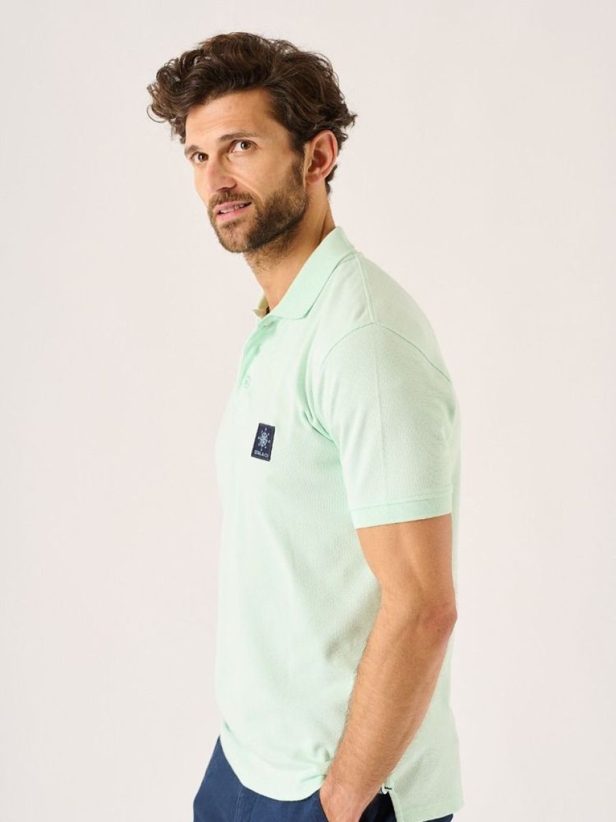 Quba & Co Prescott Lifestyle Polo Shirt Mint Green New