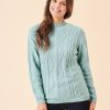 Quba & Co Hattan Mint Green Knitted Jumper New