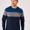 Quba & Co Navy And Grey X-Series Long Sleeved T-Shirt - Menzies Wholesale