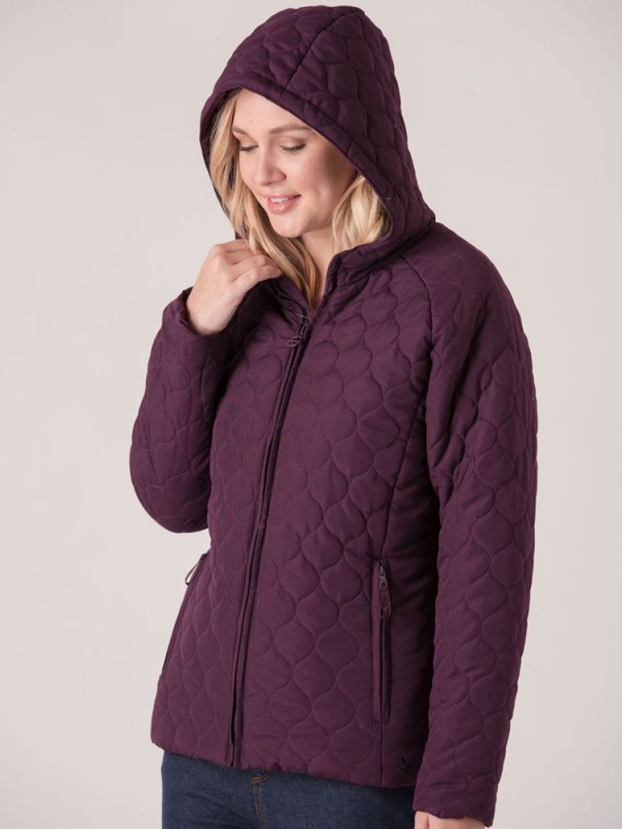 Quba & Co Valda Quilted Jacket - Purple Online