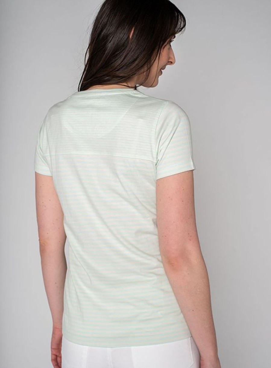 Quba & Co Becca Striped T-Shirt - Splash Green Online