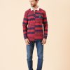 Quba & Co Red And Navy Striped Long Sleeve Rugby Shirt - Anwil Wholesale