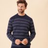 Quba & Co Kriens Merino Rich Navy And White Jumper Wholesale