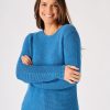 Quba & Co Starlite Blue Tape Yarn Crew Jumper - Skua Online