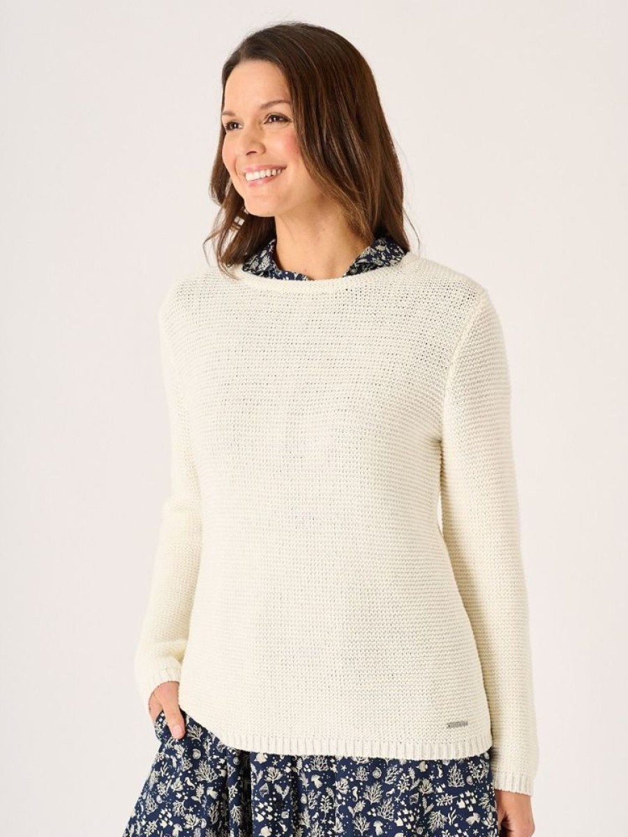 Quba & Co Browtin Tape Yarn Jumper White Online