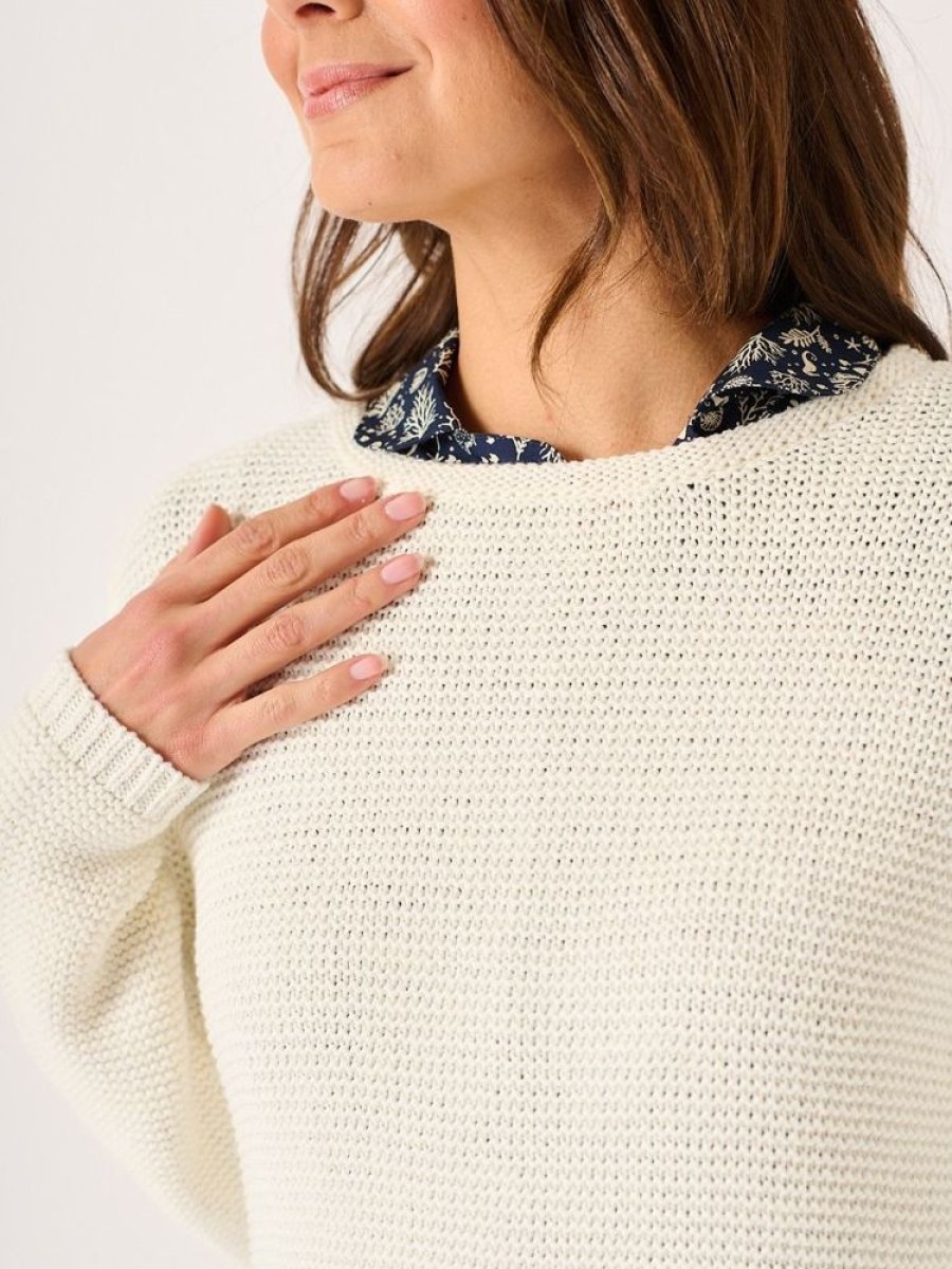 Quba & Co Browtin Tape Yarn Jumper White Online