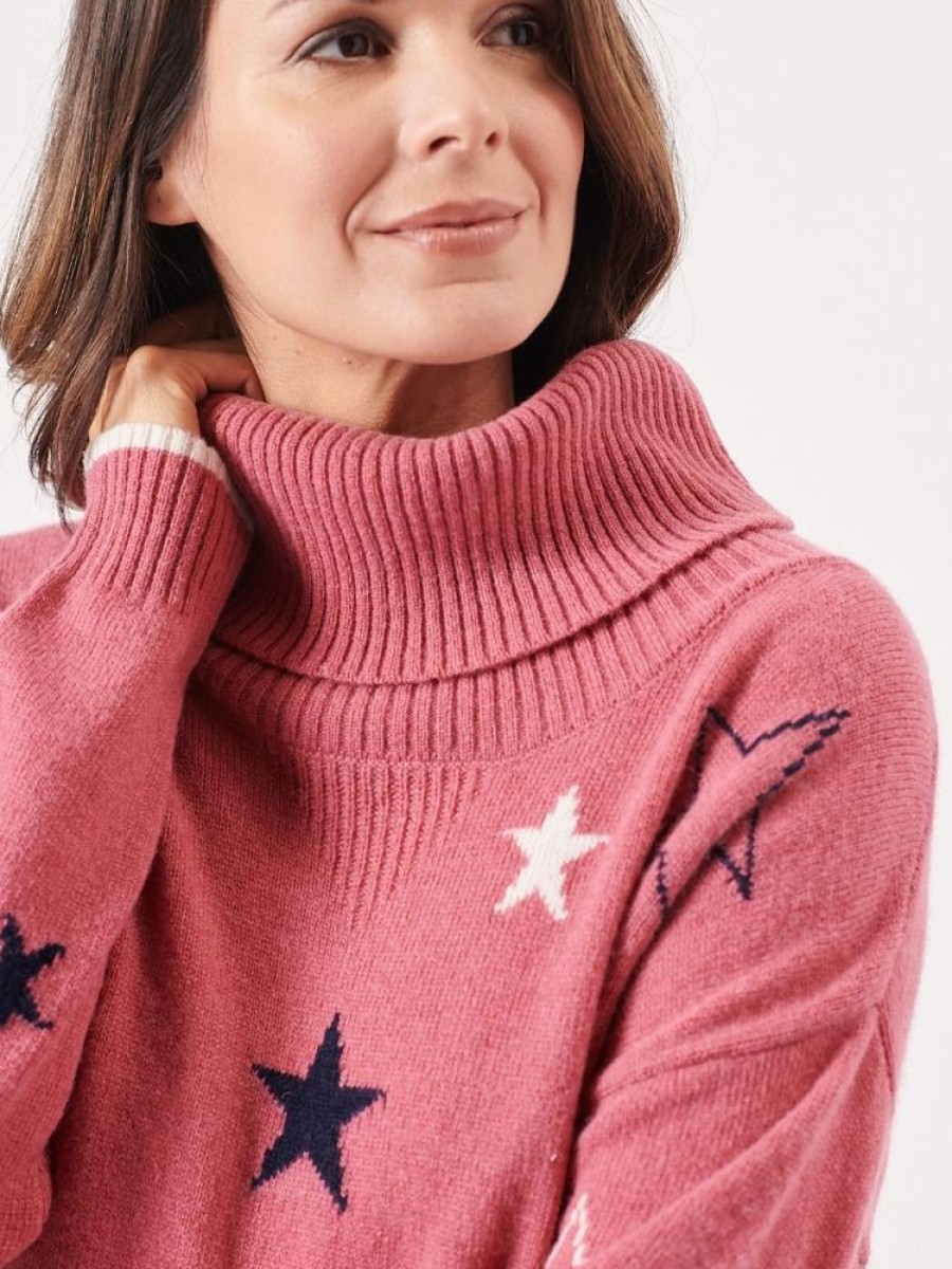 Quba & Co Sala Pink Knitted Star Design Jumper Online